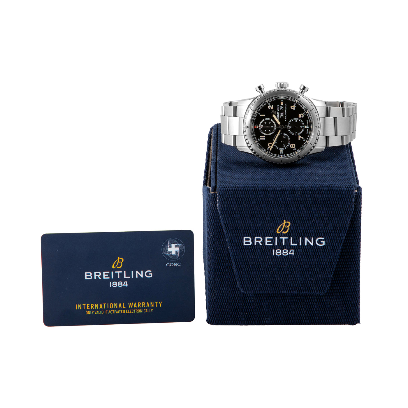 Breitling Aviator 8 Chronograph A13316101B1A1 full set - Timepiece360