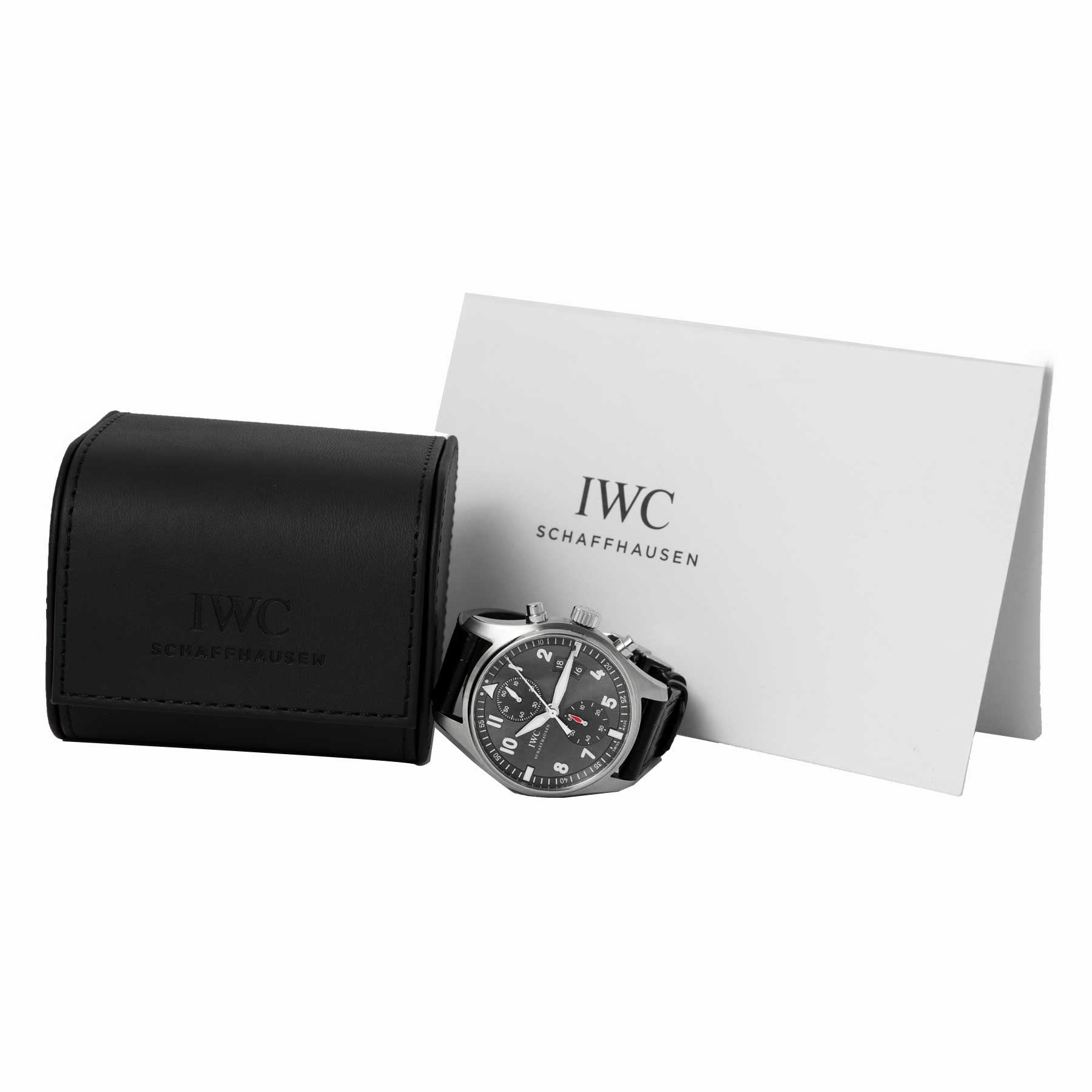 Pre Owned IWC Spitfire Chronograph Slate 43mm IW387802 Timepiece360 pre-owned-iwc-spitfire-chronograph-slate-43mm-iw387802-timepiece360