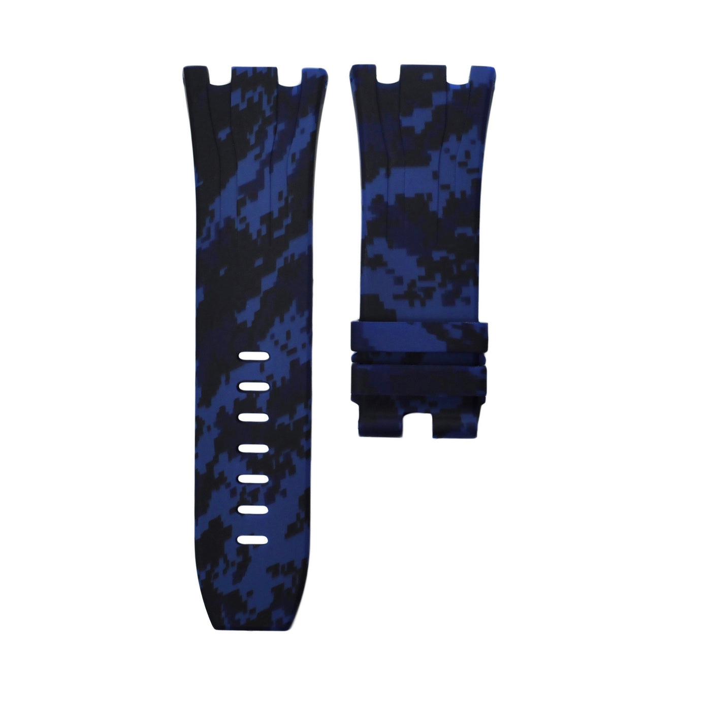 Ocean Digital Blue Camouflage Rubber Strap 44mm-Timepiece360