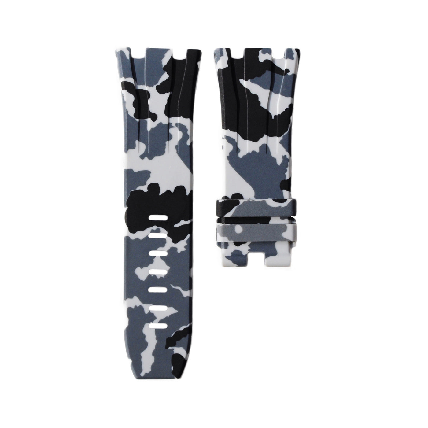 Snow Camouflage Rubber Strap 44mm
