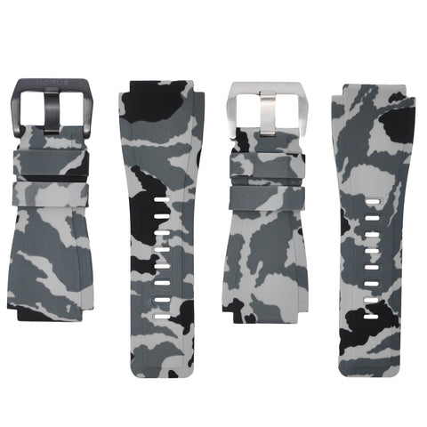 Snow Camouflage Rubber Strap-Timepiece360