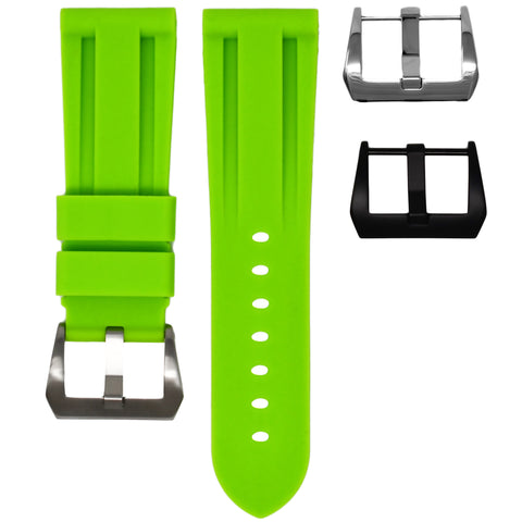 Lime Green Rubber Strap 22mm-Timepiece360