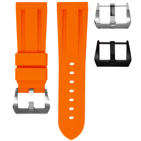 Tangerine Orange Rubber Strap 22mm-Timepiece360