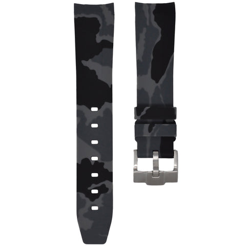 Graphite Camouflage Rubber Strap 40mm-Timepiece360