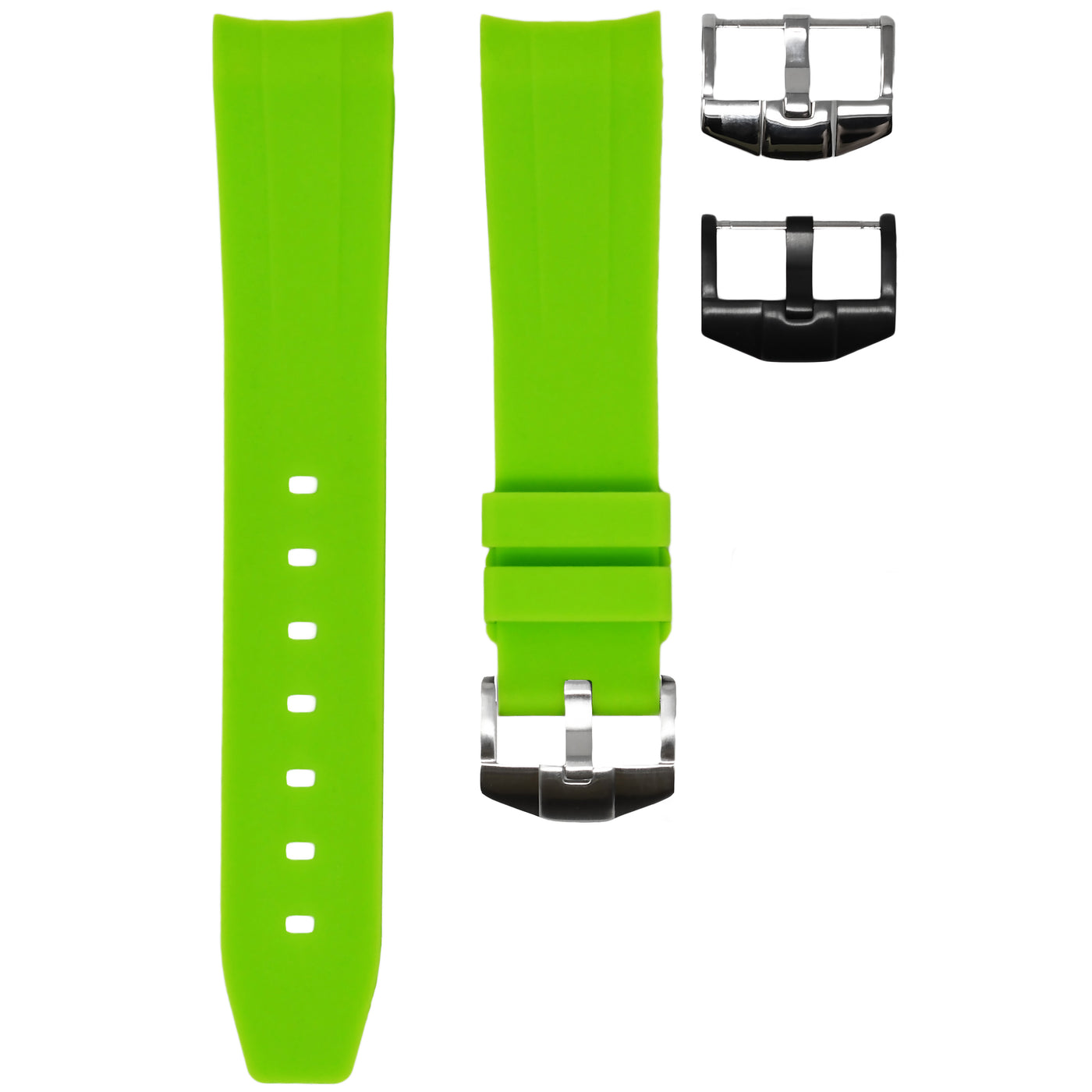 Lime Green Rubber Strap 20mm-Timepiece360