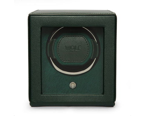 Wolf Cub Winder with Cover Green-Timepiece360
