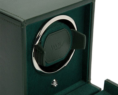 Wolf Cub Winder with Cover Green-Timepiece360