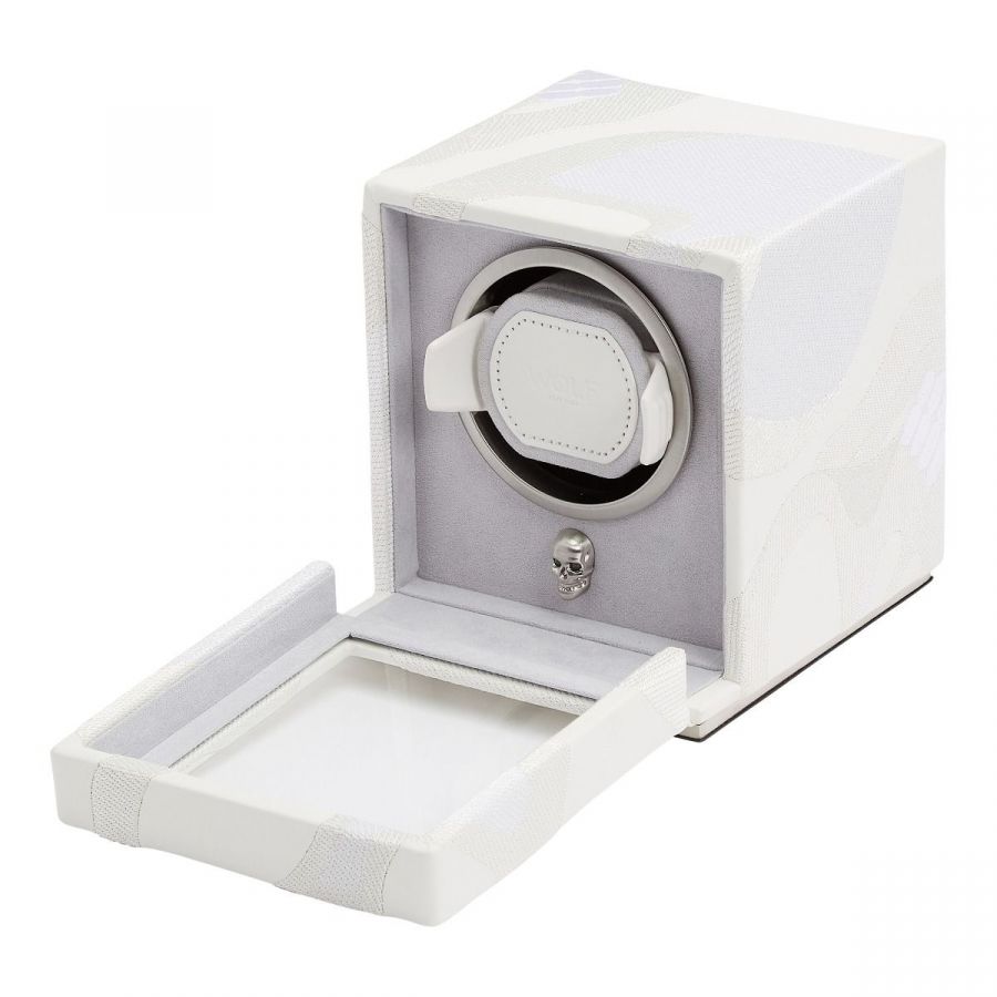 Wolf Memento Mori Cub Watch Winder White Timepiece360